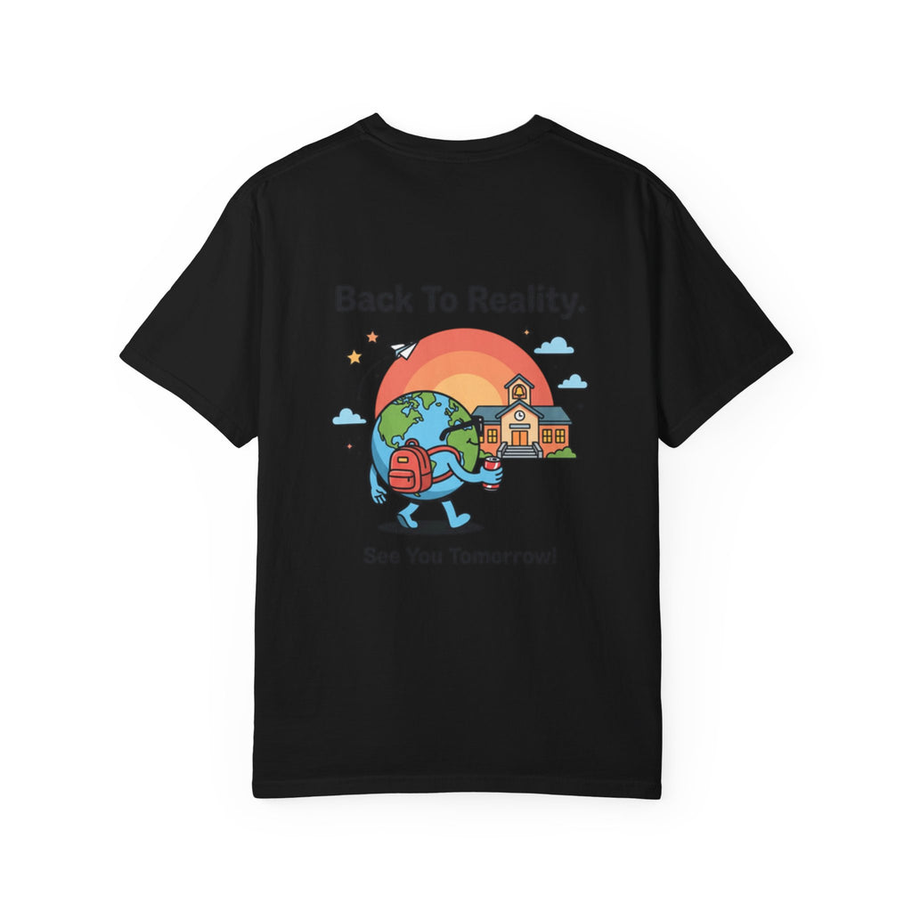 School Story Bro Earth Character T-shirt | Back To Reality School Graphic Tee