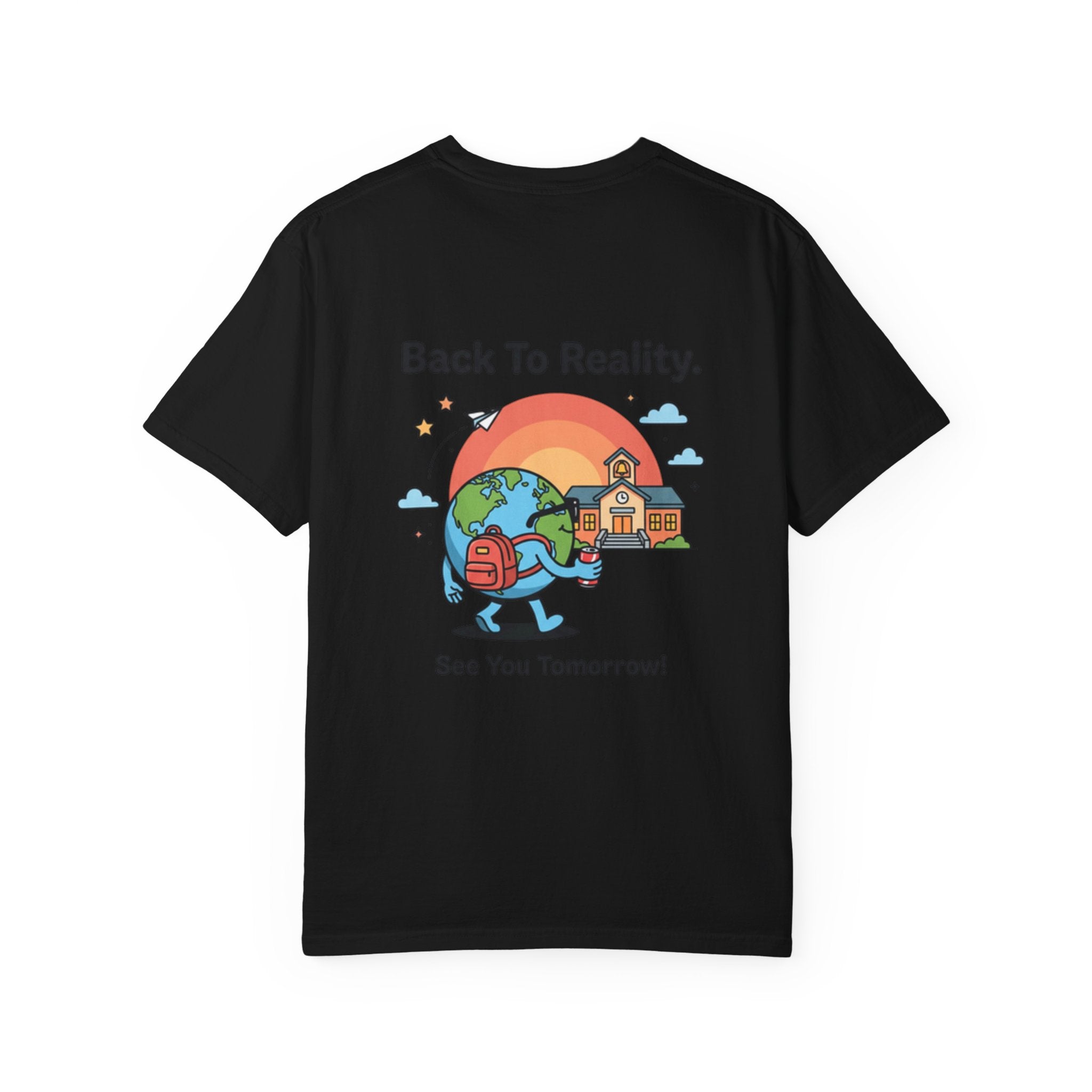 School Story Bro Earth Character T-shirt | Back To Reality School Graphic Tee
