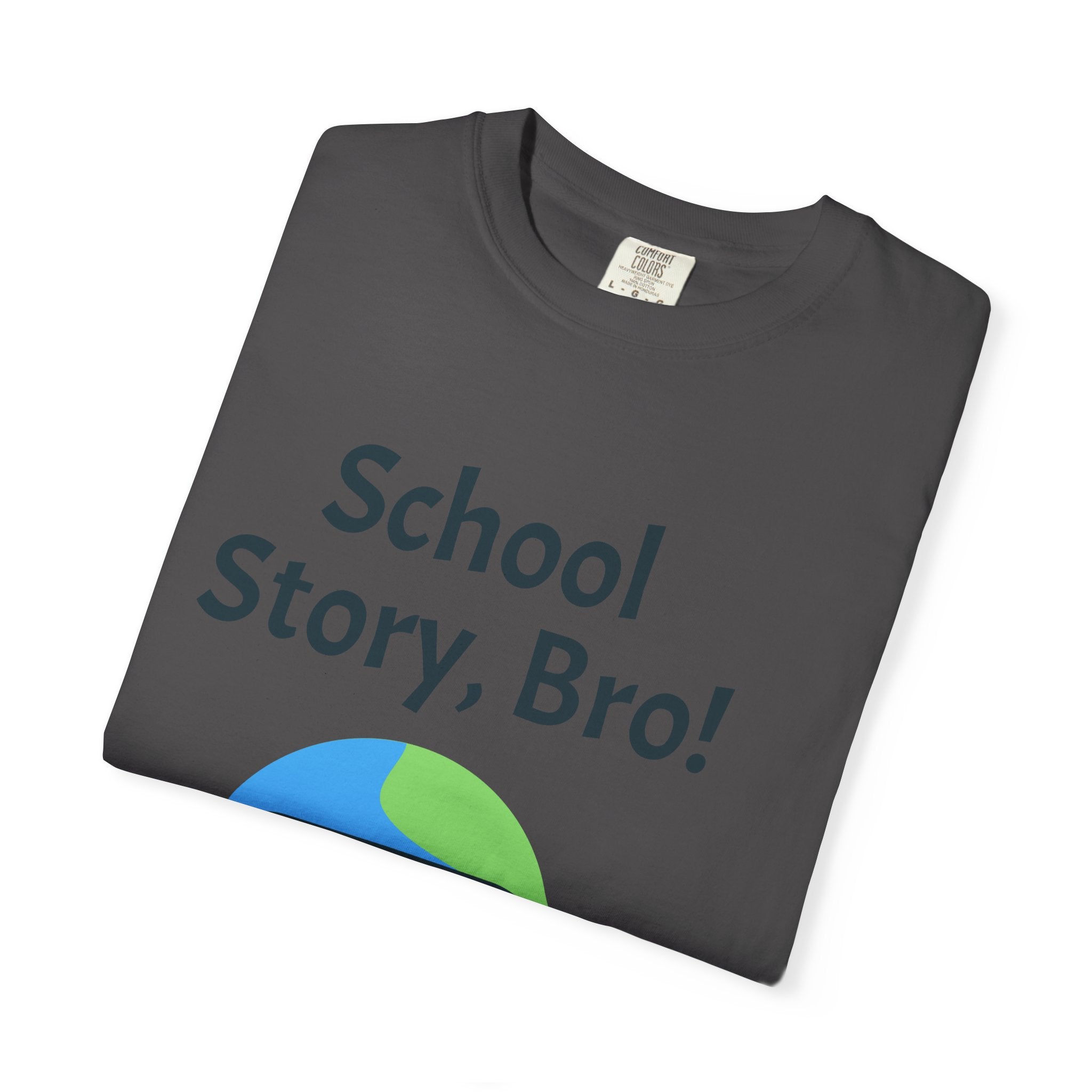 School Story Bro Earth Character T-shirt | Back To Reality School Graphic Tee