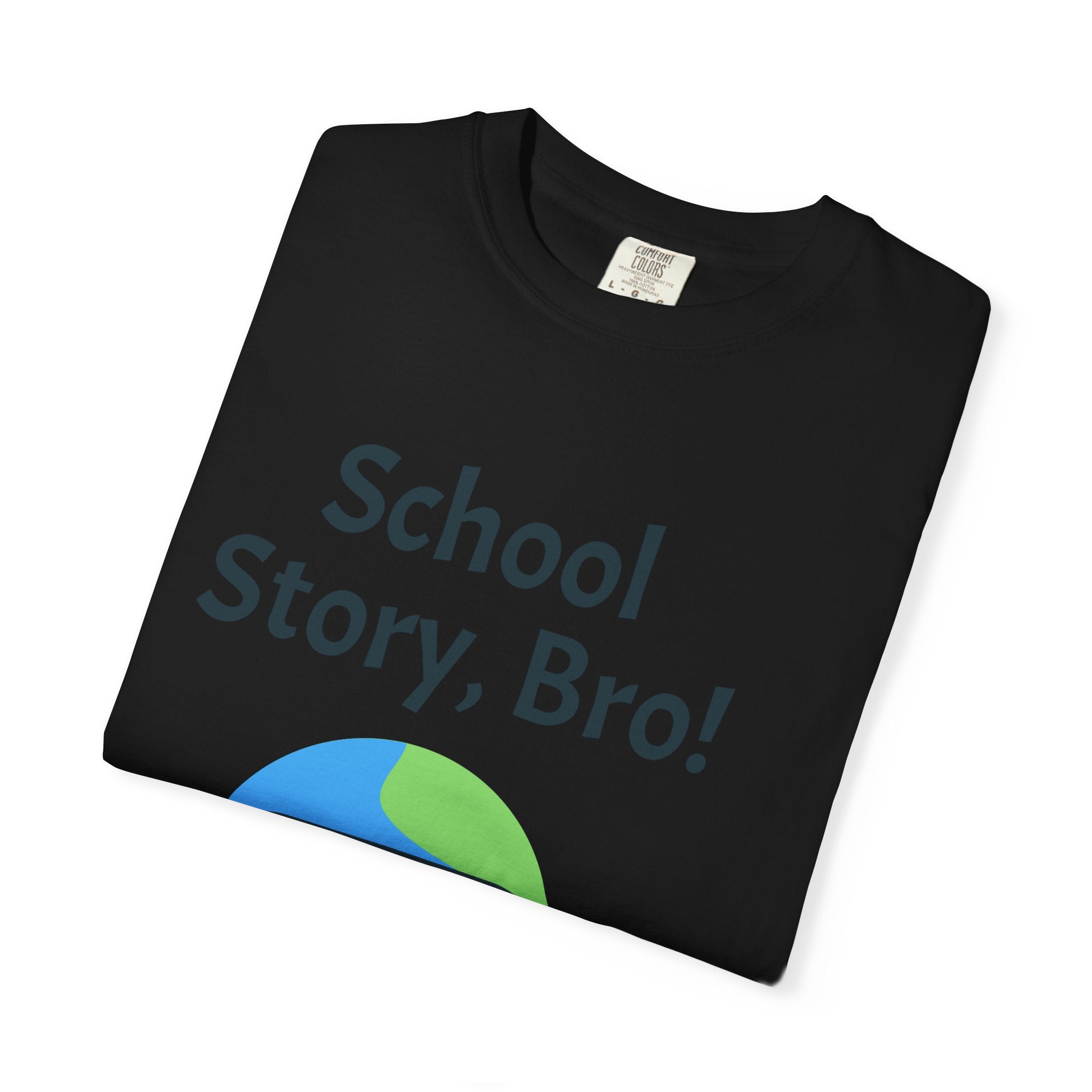 School Story Bro Earth Character T-shirt | Back To Reality School Graphic Tee