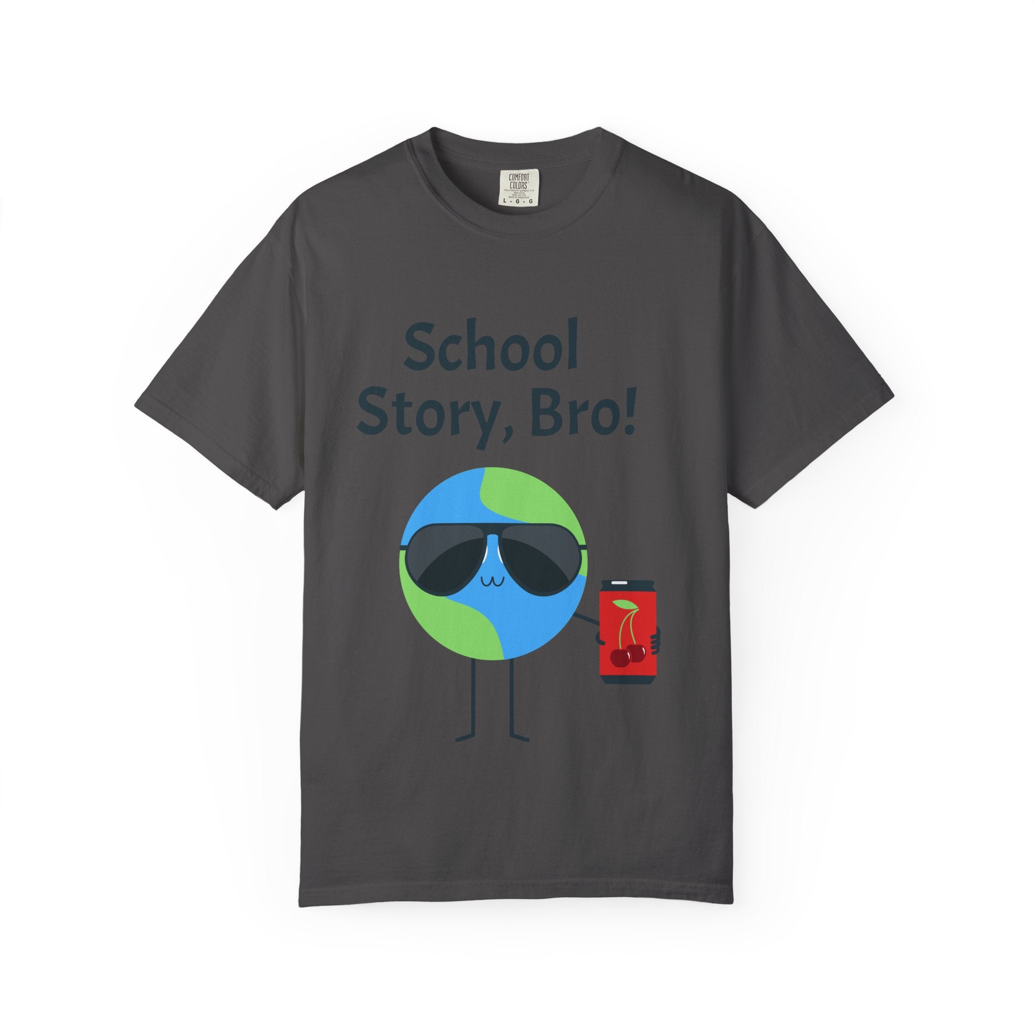 School Story Bro Earth Character T-shirt | Back To Reality School Graphic Tee