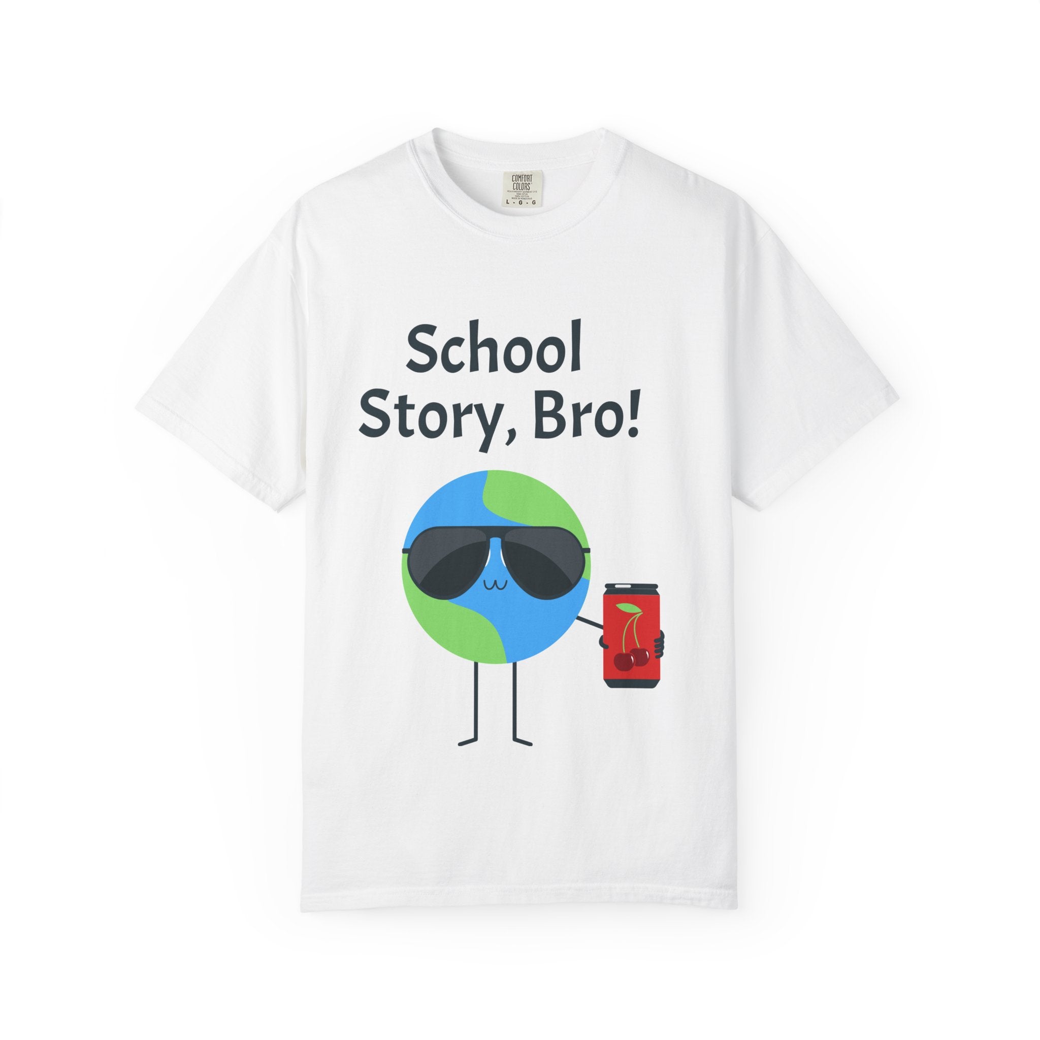 School Story Bro Earth Character T-shirt | Back To Reality School Graphic Tee