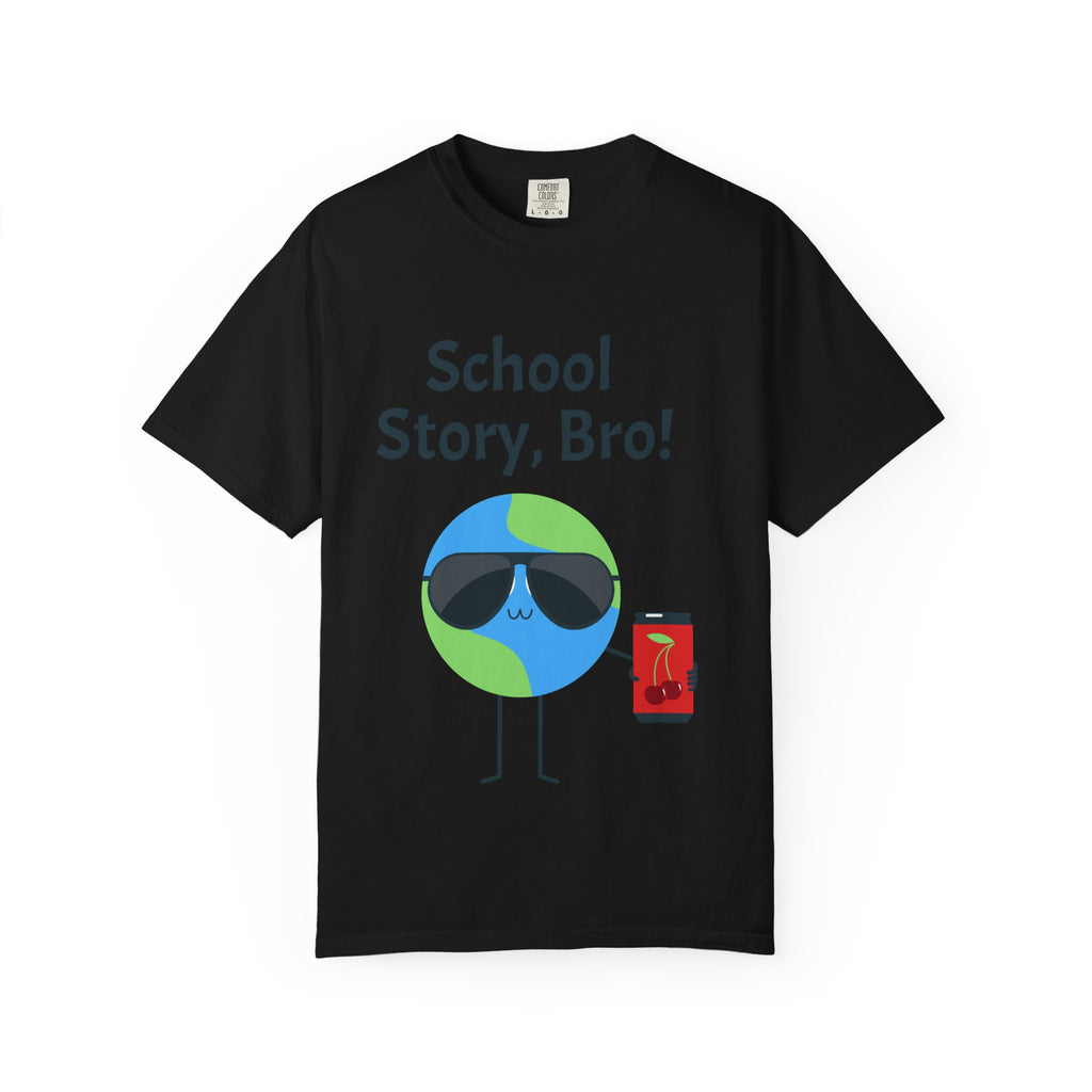 School Story Bro Earth Character T-shirt | Back To Reality School Graphic Tee