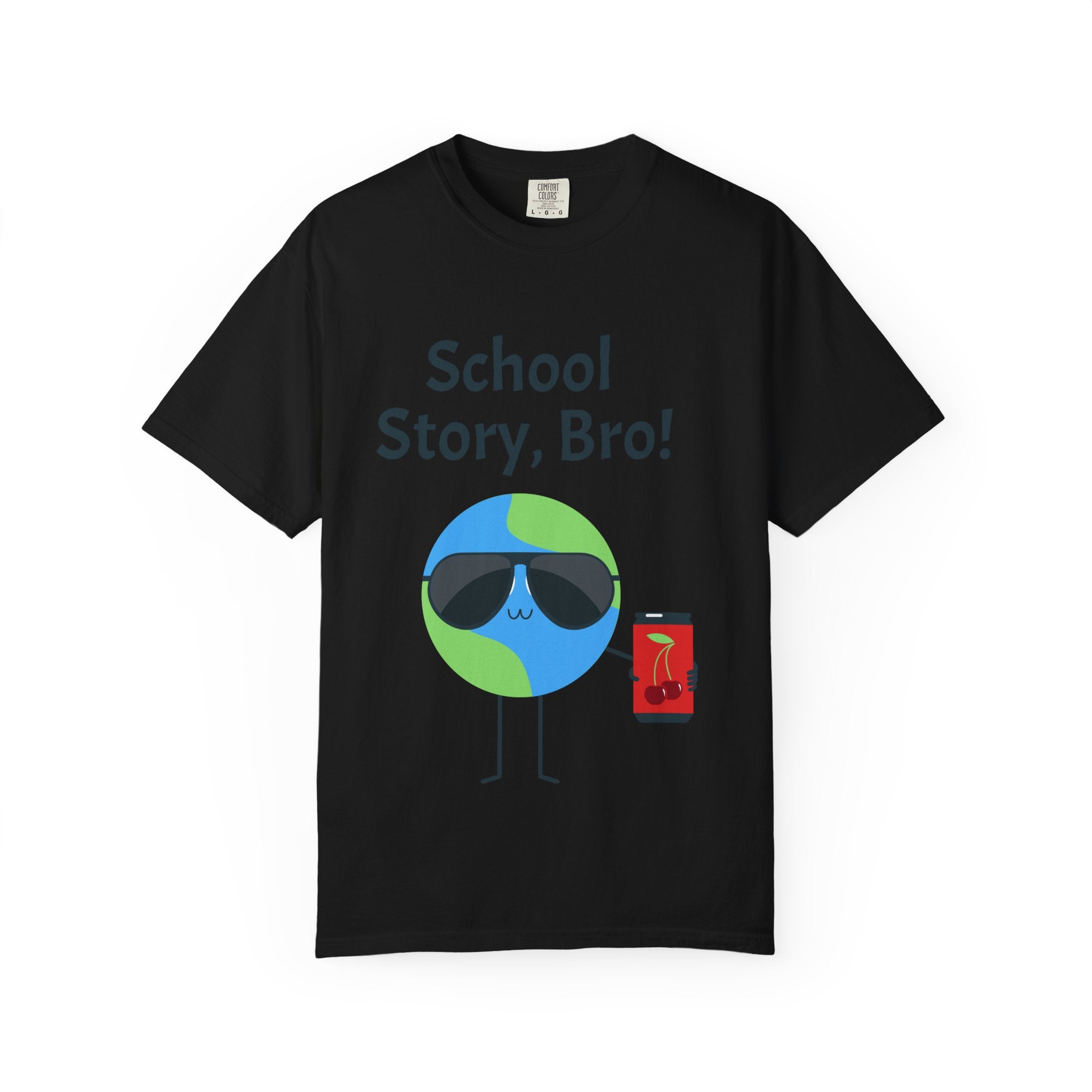 School Story Bro Earth Character T-shirt | Back To Reality School Graphic Tee