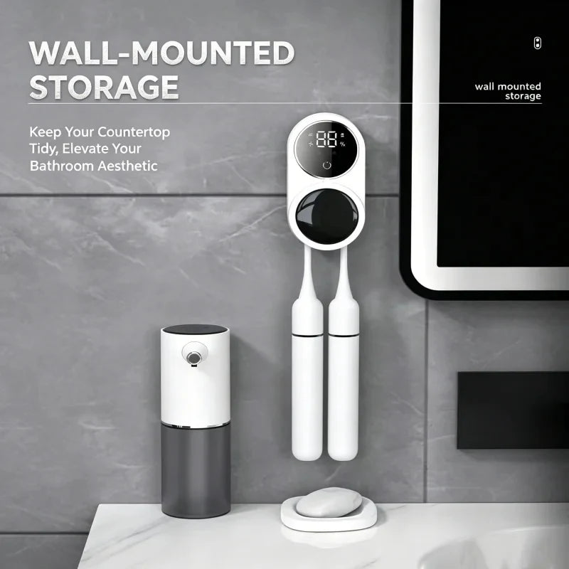 Mini Portable Rechargeable Travel Toothbrush Sterilizer Induction Switch with Charge Display Toothbrush Sterilizer Case