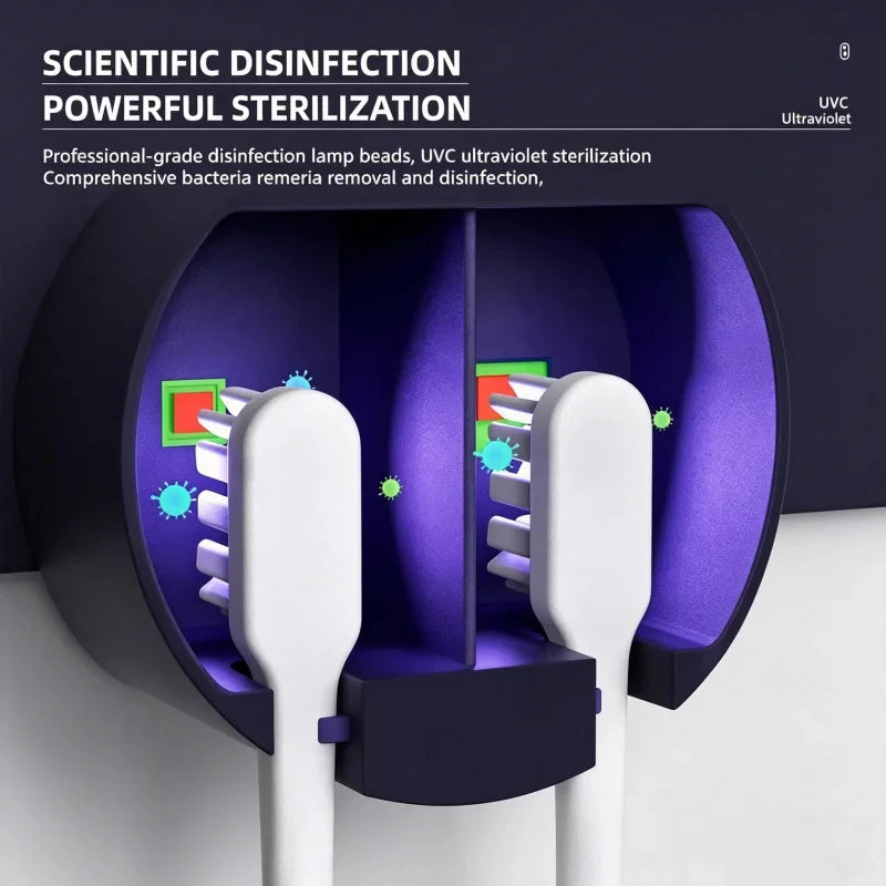 Mini Portable Rechargeable Travel Toothbrush Sterilizer Induction Switch with Charge Display Toothbrush Sterilizer Case
