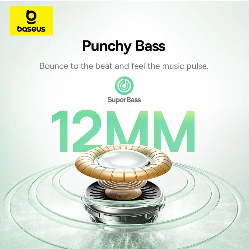 Baseus Bass EP10/BP1 NC -43dB Noise Cancelling ANC True Wireless Earbuds Bluetooth 6.0 In-Ear Wireless Earphones 4-Mics Ear buds