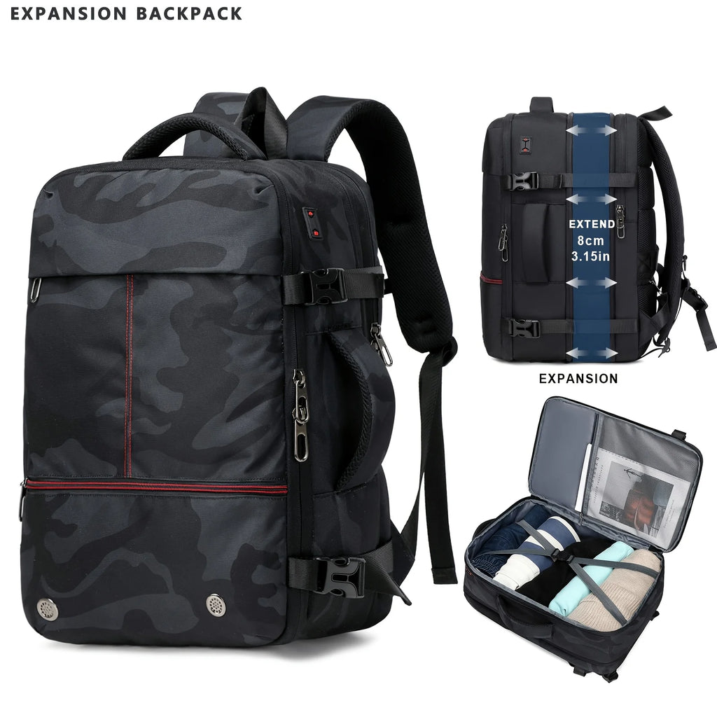 Vacuum backpack, 60 liter expandable backpack with vacuum compression, travel backpack, casual backpack, two styles