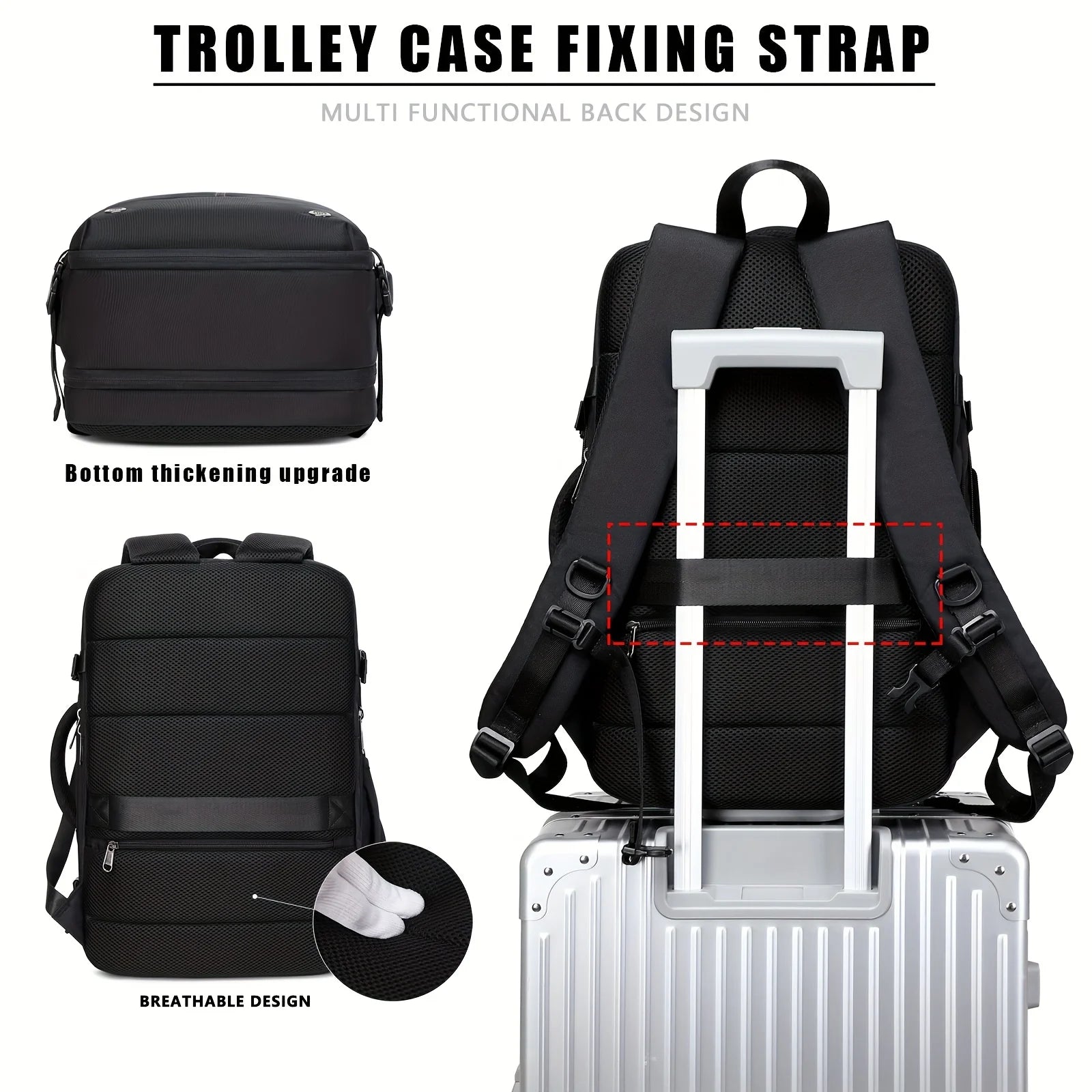 Vacuum backpack, 60 liter expandable backpack with vacuum compression, travel backpack, casual backpack, two styles