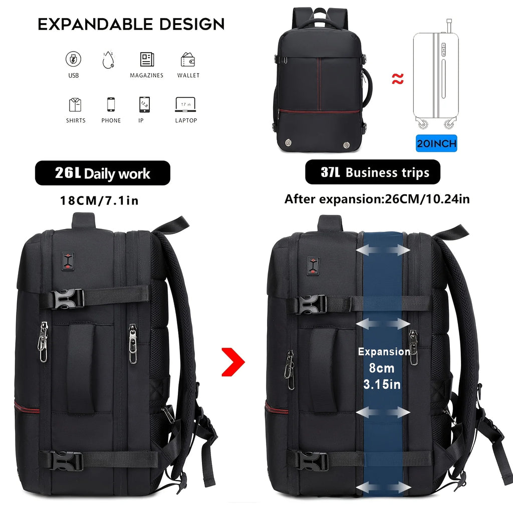 Vacuum backpack, 60 liter expandable backpack with vacuum compression, travel backpack, casual backpack, two styles