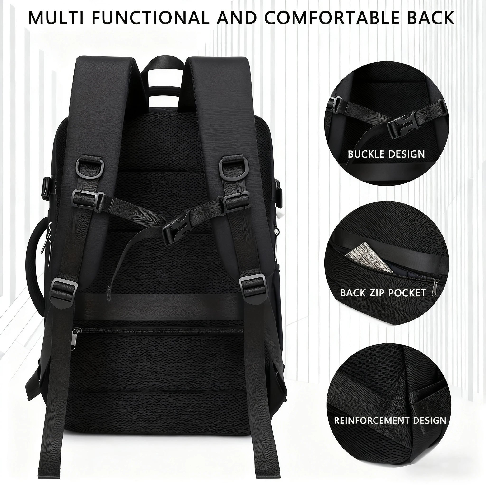 Vacuum backpack, 60 liter expandable backpack with vacuum compression, travel backpack, casual backpack, two styles